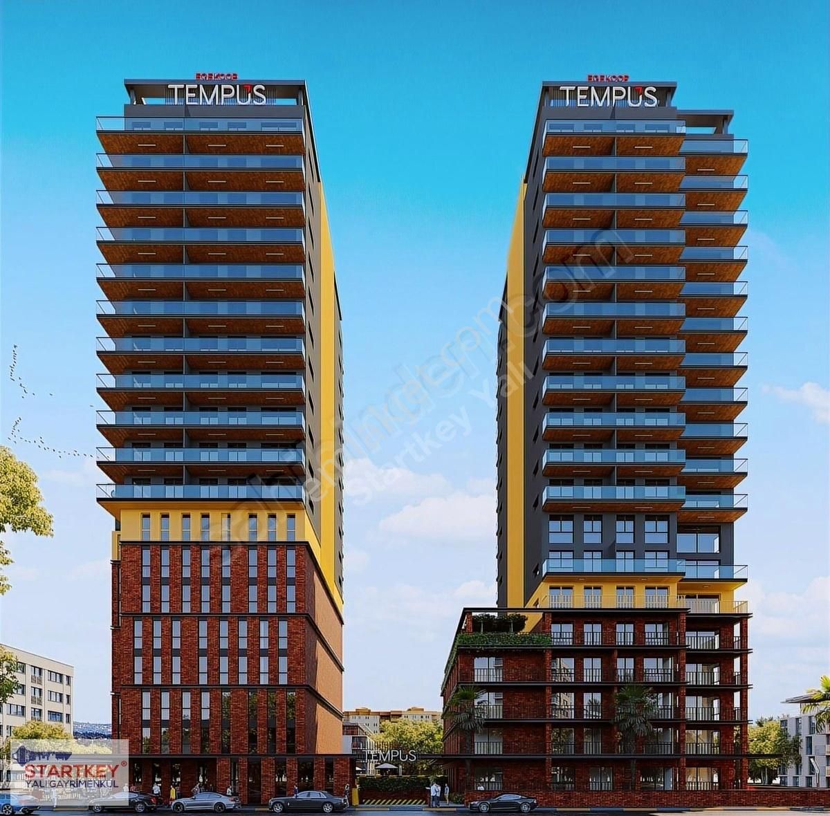 Bornova Tempus Projesinde Havuzlu Güvenlikli Satılık 1+1 Daire