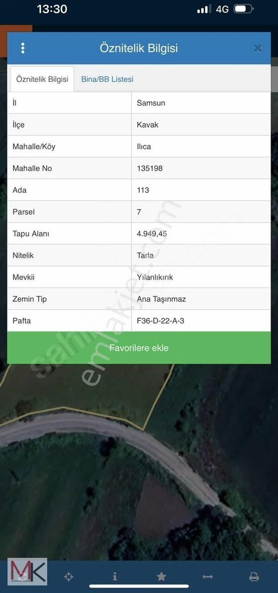 Elektrik Su Dibinde Satılık Tarla