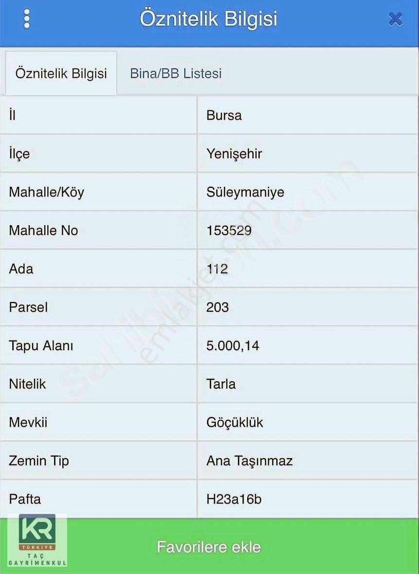 Kr Taç Yenişehir Süleymaniye De Yatırımlık 5000 M2 Tarla - Görsel 7
