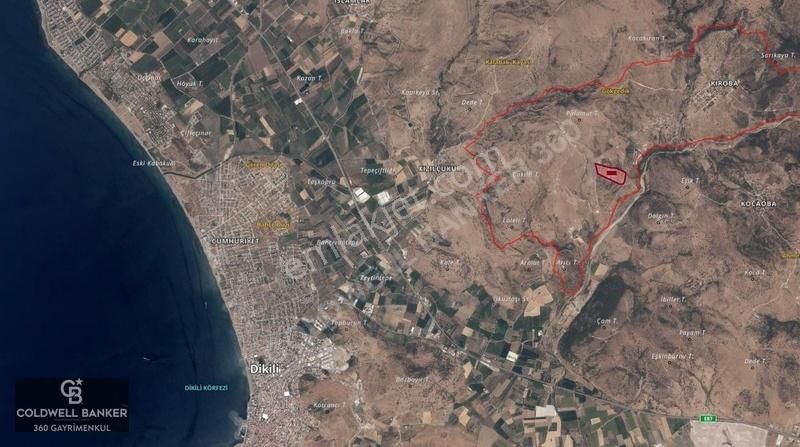 Dikili Kıroba'da Rıza-i Taksimleri Yapılmış 502m² Hisseli Tarla