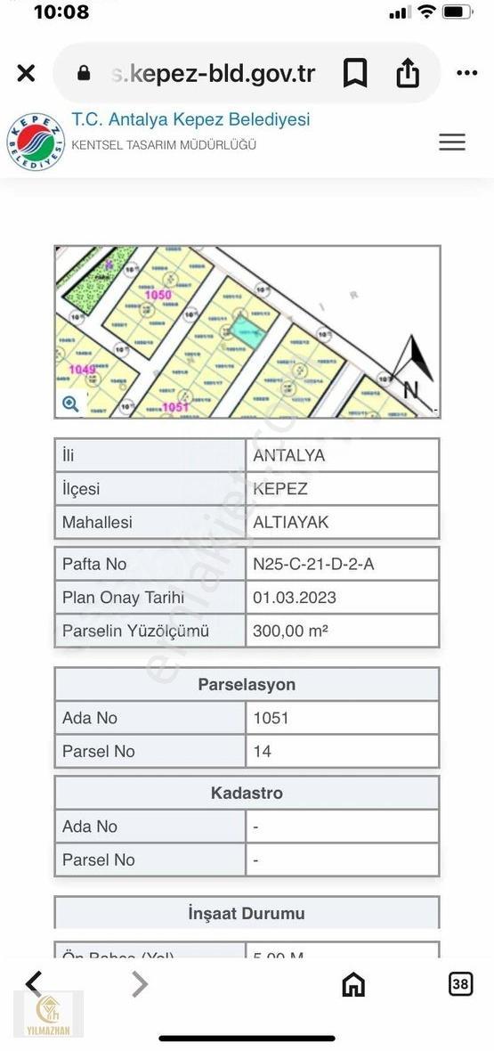 Kepez Altıayak Mah Geleceginize Bir Yatırım 300 Mt 1685000 Tl - Görsel 3