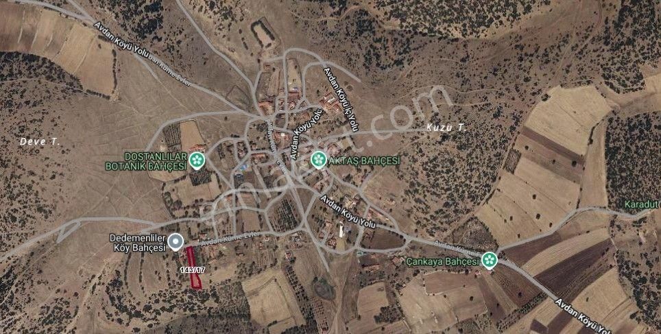 Dinar Avdan Köyü'nde Ev Yapmaya Uygun 1534 M2 Tarla