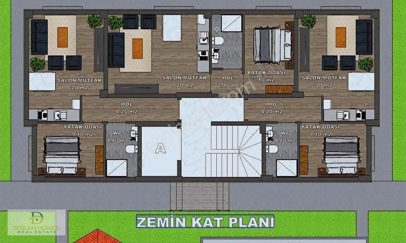 Fethiye Merkez'de Satılık Sıfır 2+1 Asansörlü Daire - Görsel 8