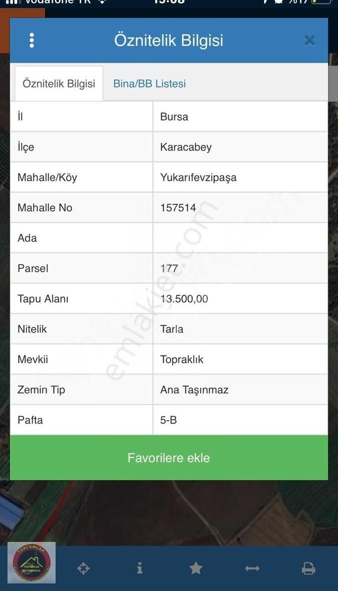 Toki Emlak'tan Yukarıfevzipaşa'da Satılık Fırsat Tarla