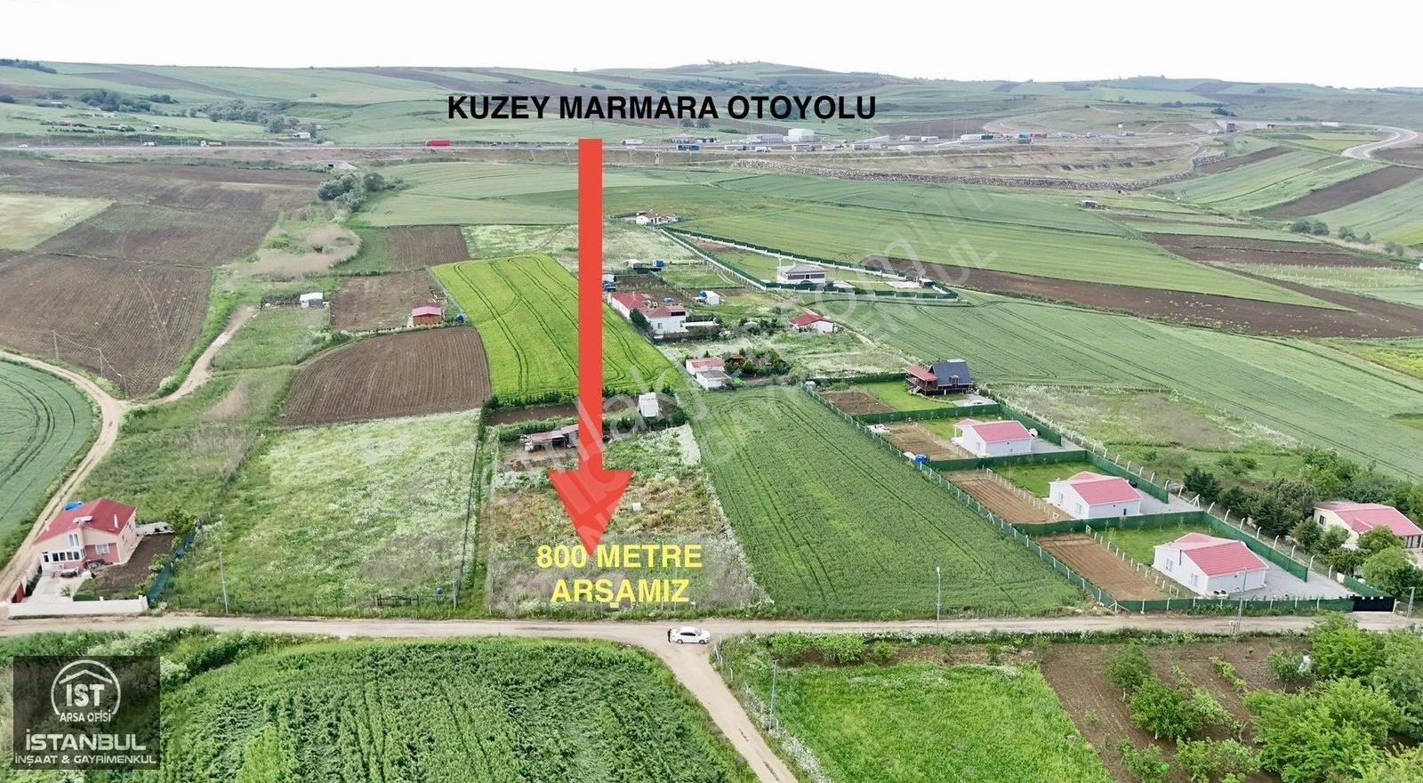 Çatalca Elbasan'da Kuzey Marmara Otobanına Cephe Arsa