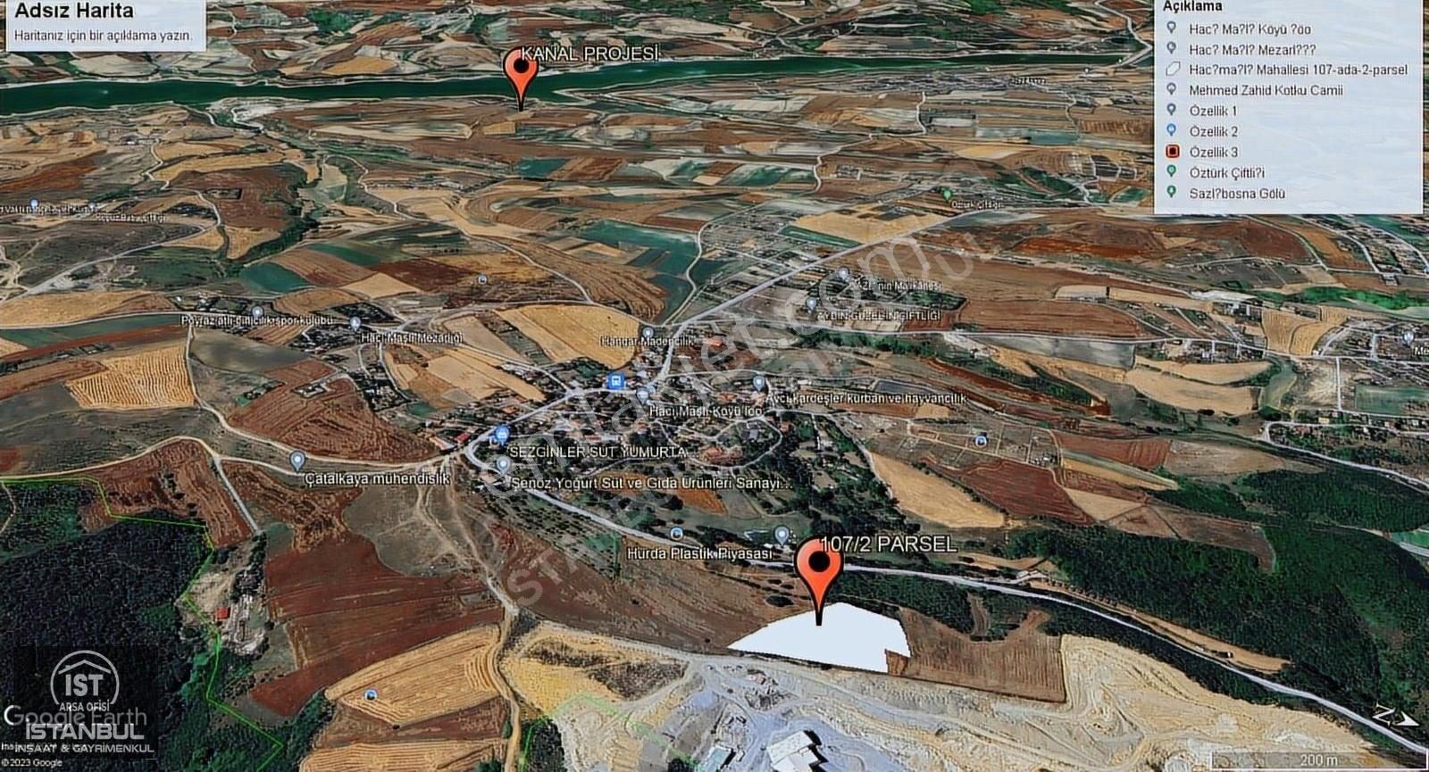 Arnavutköy Hacımaşlı'da Tepe Konumda Köyün Dibinde 3500 M2 Arsa - Görsel 3