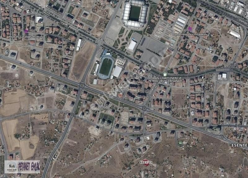 Fetanet Emlak'tan Şehir Manzaralı Stad Yakınında 1250 M2 Parsel