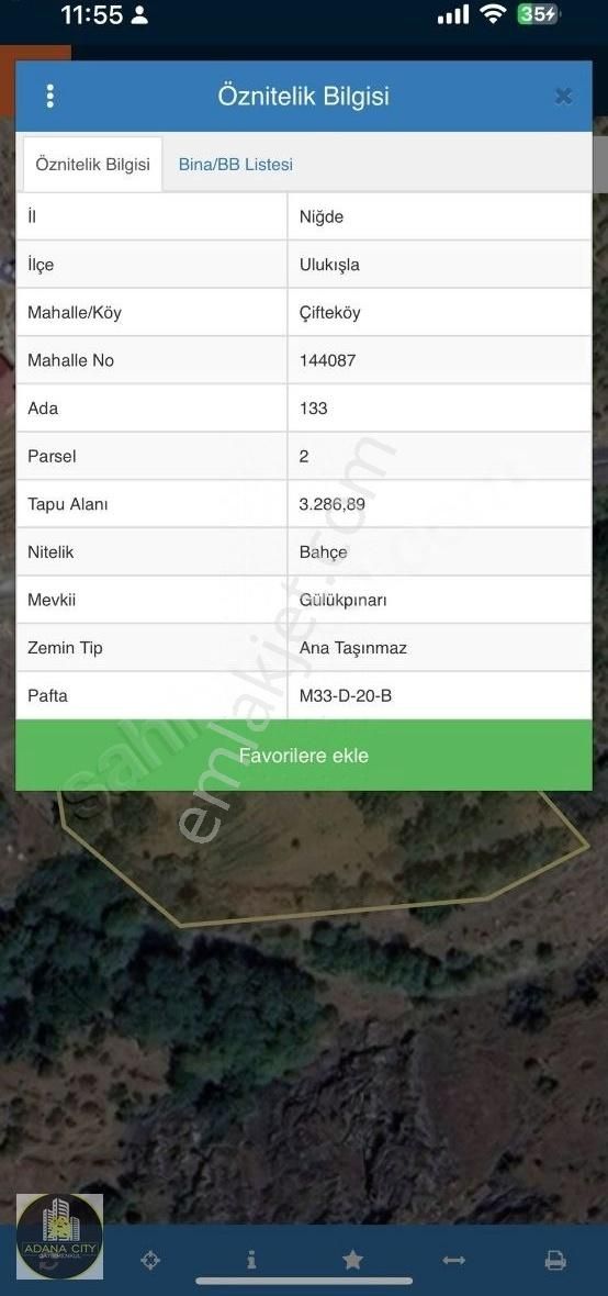 Ulukışla - Çifteköy De Tek Tapu Yol Kenarı Satılık Arazi