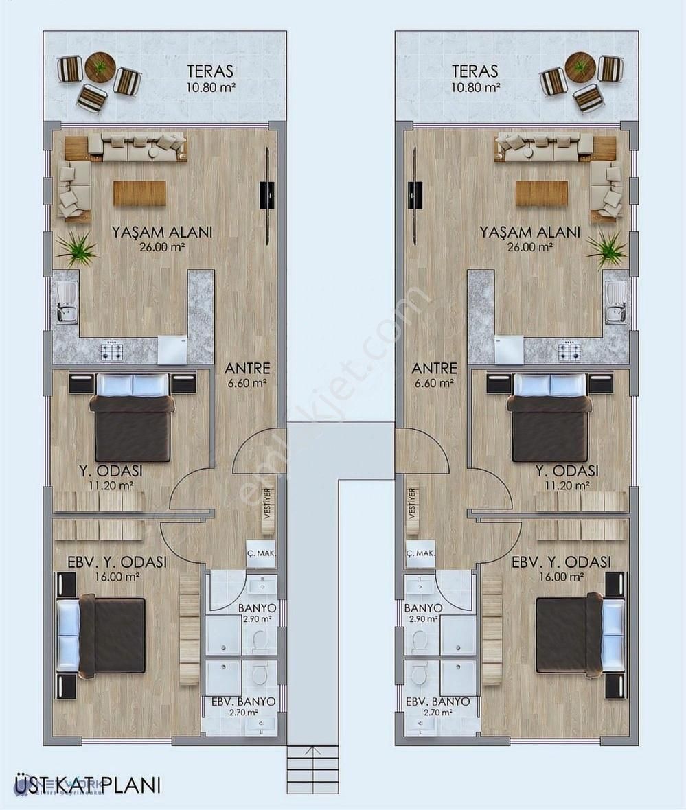 Bodrum Gündoğan Farilya Satılık Müstakil Bahçeli 2+1 Yeni Daire - Görsel 10