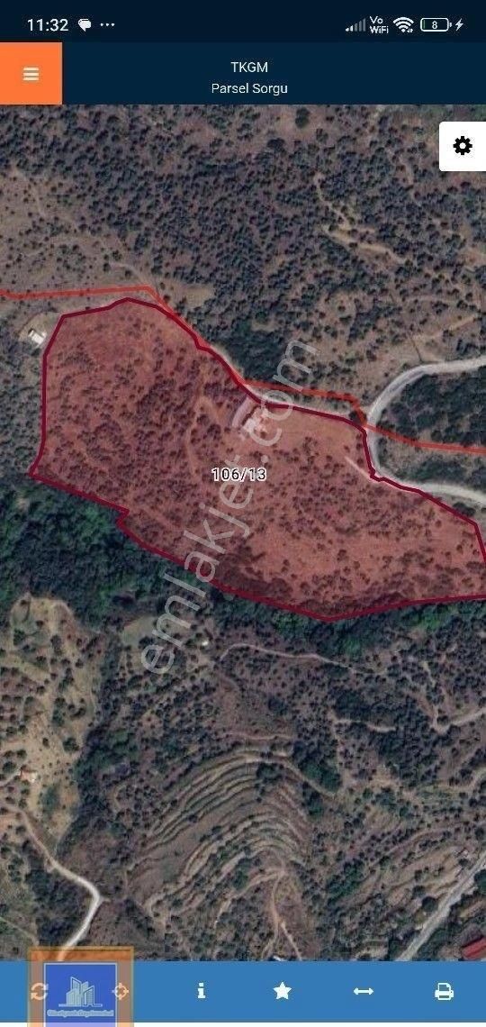 Asfalt Yola Sıfır Tarla Ve Zeytinlik