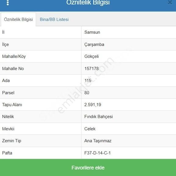 Öz-emmaxtan Gökçelide Satılık Fırsat Fındık Tarlası