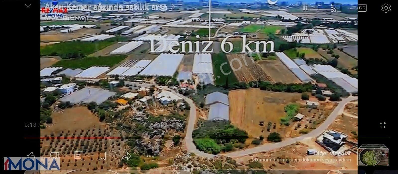 Aksu Kemerağzı'da Satılık Villa Parseli