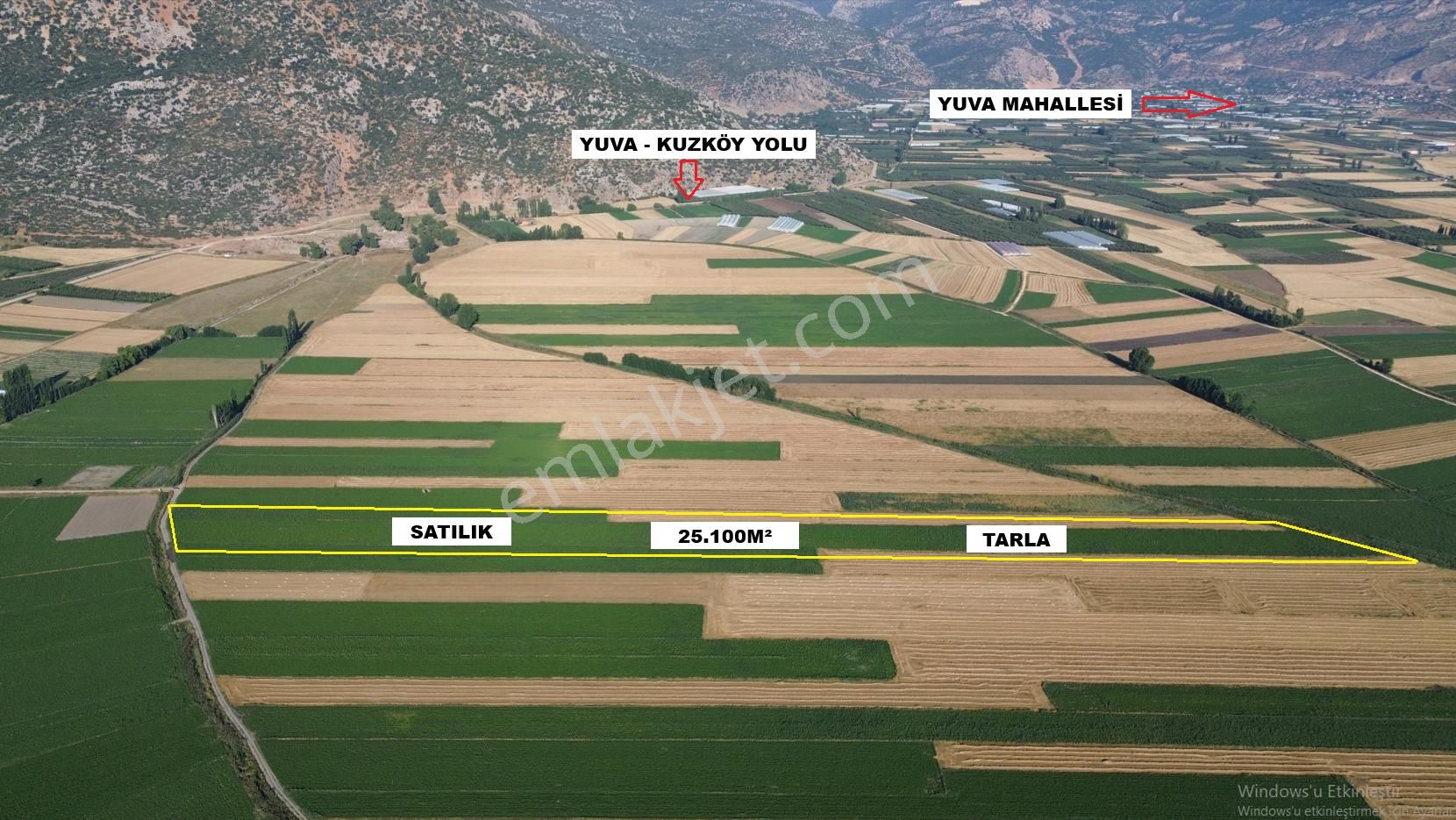 Vip Gayrimenkul'den Mursal Mah. Yol Cepheli 25.100m² Tarla - Görsel 5