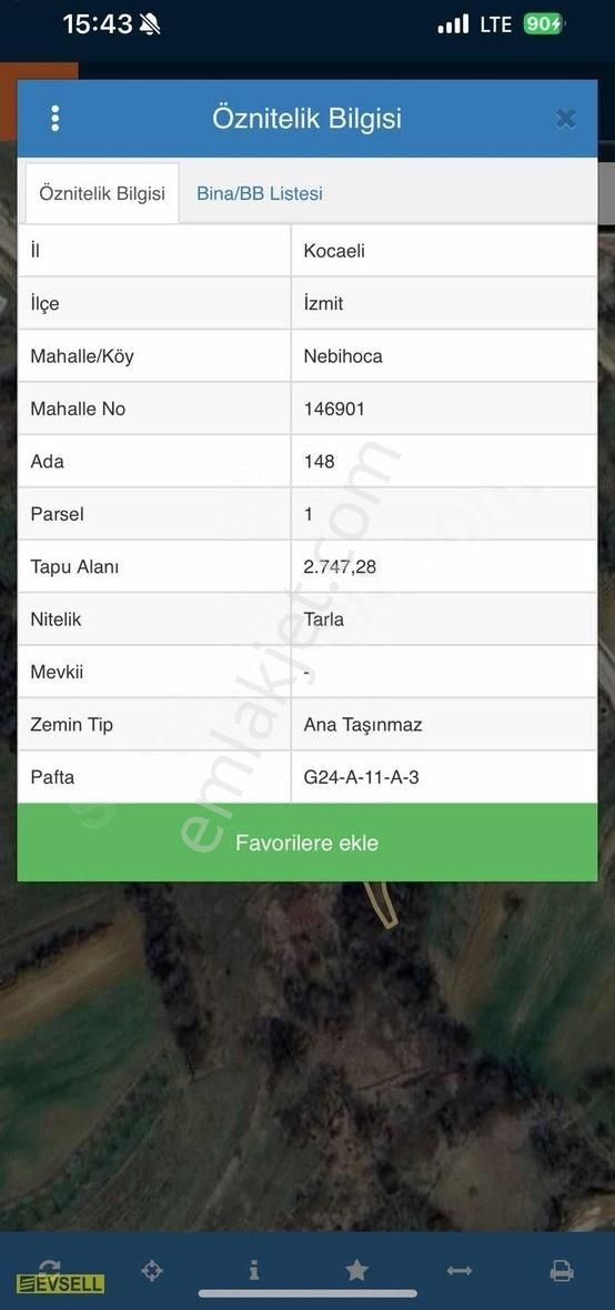 İzmit Nebihoca Da 6 Villalık İmarlı Arsa