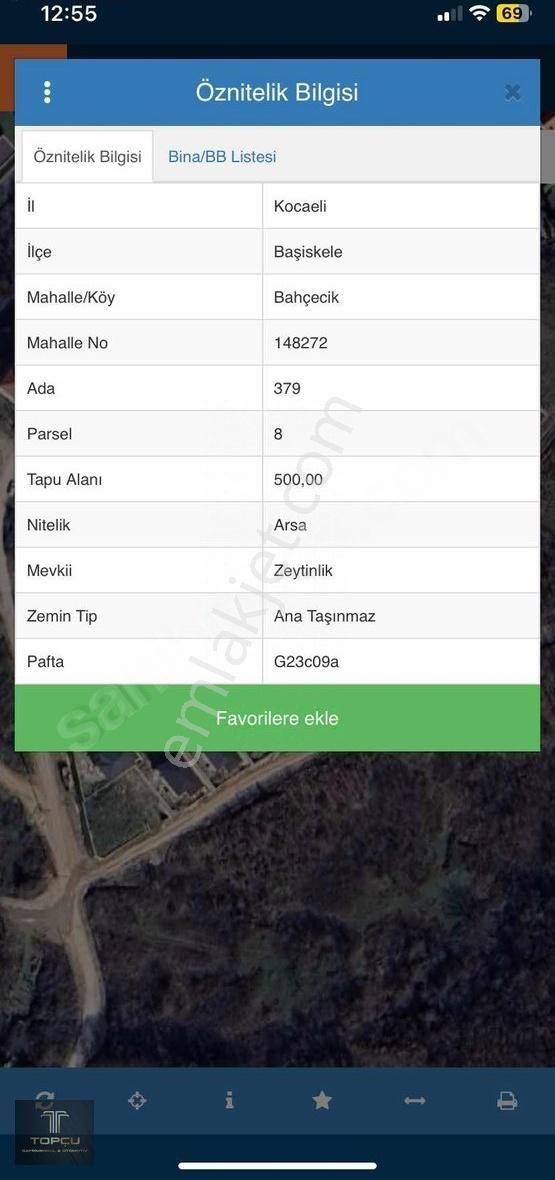 Topçu Gm'den Bahçecikde 500m2 Satılık Arsa