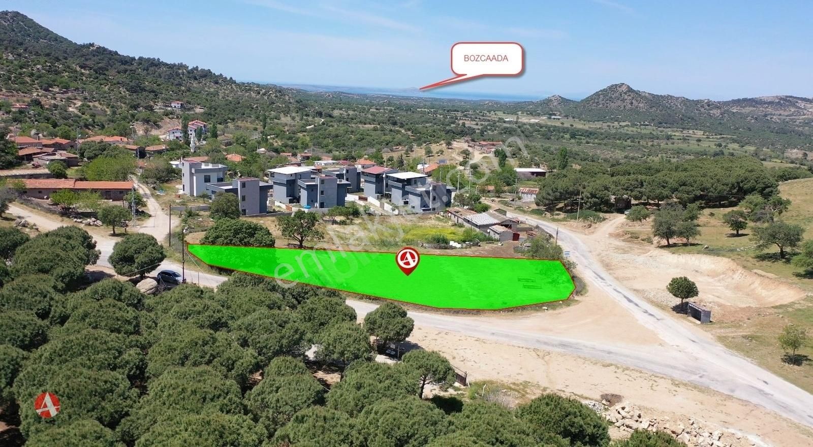 Çanakkle,ezine,yavaşlar,asfalt Cephe,köy Girişi İmarlı Köşe Arsa