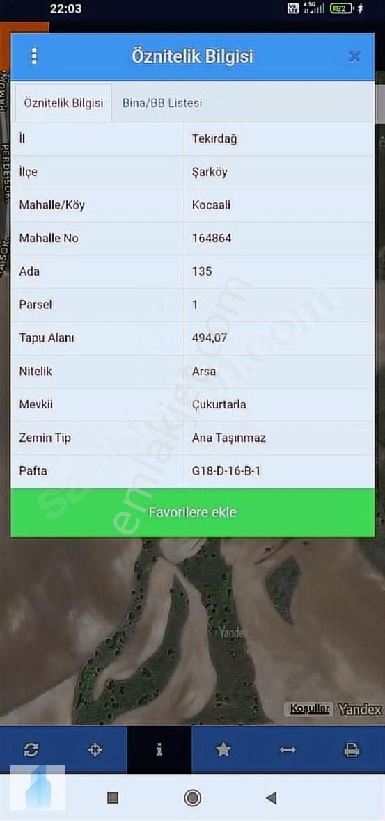 Tekirdağ Şarköy De Denize Çok Yakın 494 M2 Villa İmarlı Arsa - Görsel 2