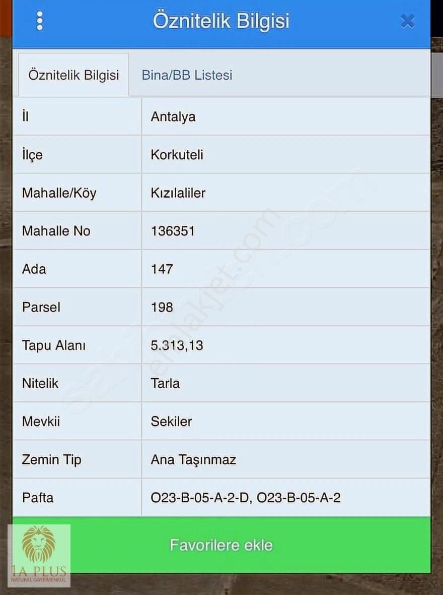 Korkuteli Kızılaliler'de Köy İçinde 5 Dönüm Satılık Tarla