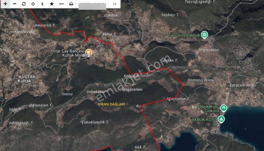 Milas, Kultak, Akbük Koyuna 8km Mesafede Ana Yol Üstü Satılık 3416 M2. Tarla - Görsel 14