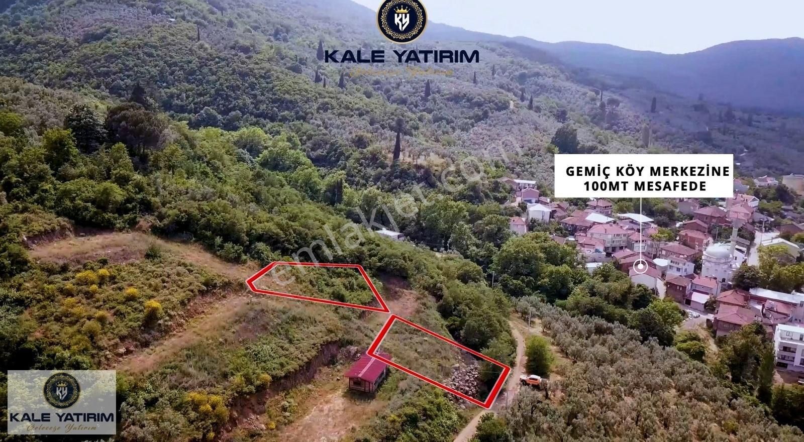 Kaleden Gemiçte Göl Manzaralı Yan Yana 2 Parsel 535m² Elektrik - Görsel 4