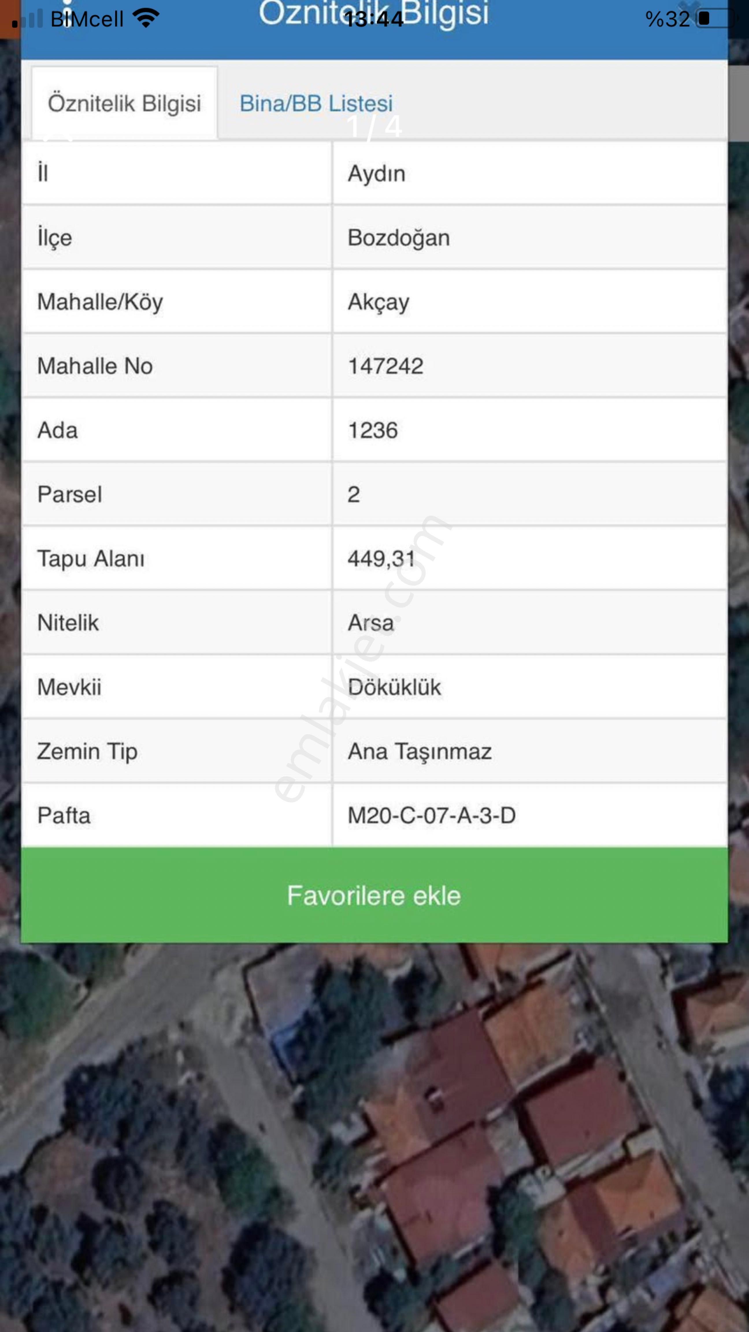 Arsa 449 Mr2 Parke Taşlı Yolu