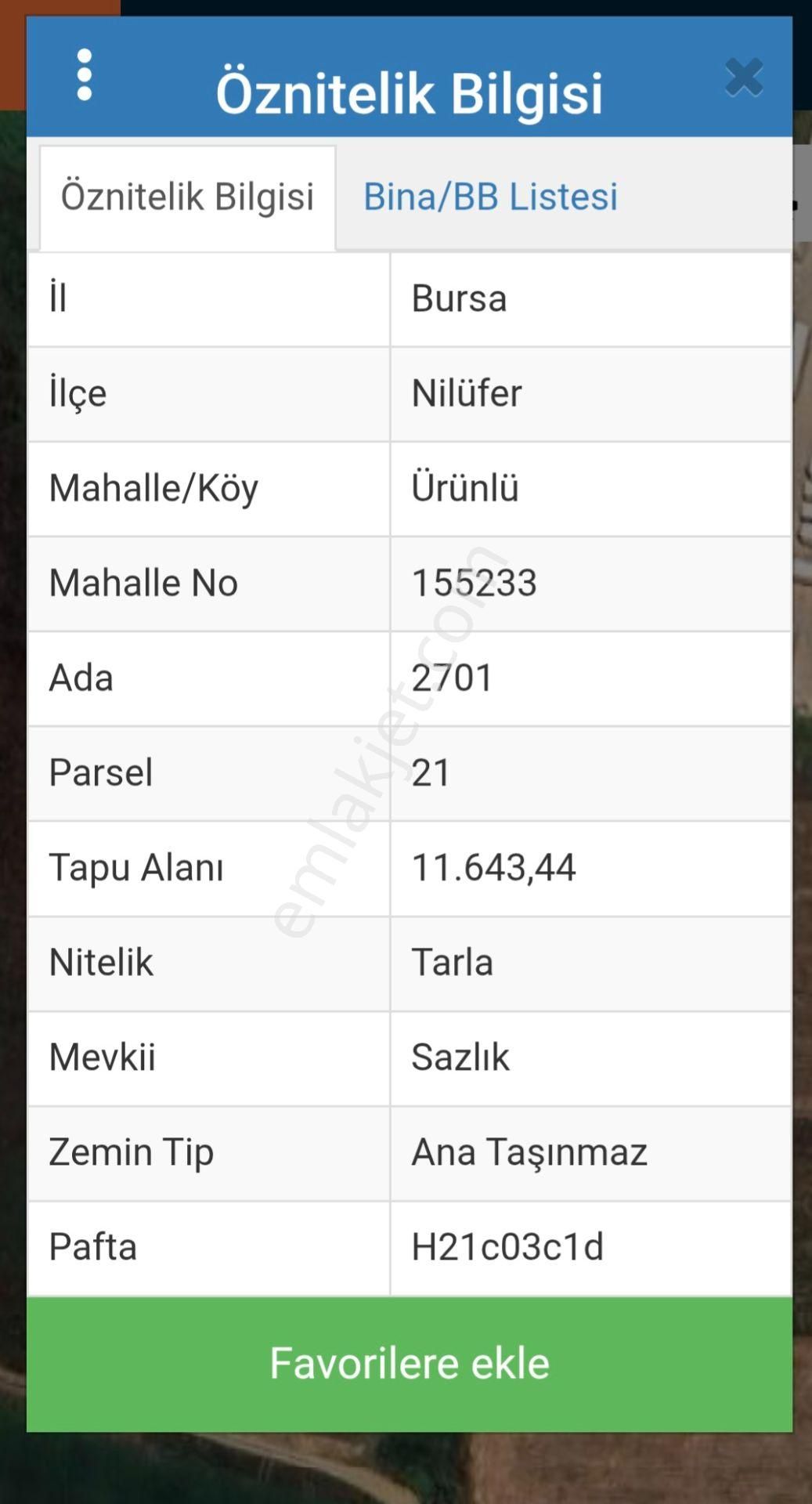 Bursa Nilüfer Ürünlüde Çok Kıymetli Satılık Hisseli Tarla - Görsel 18