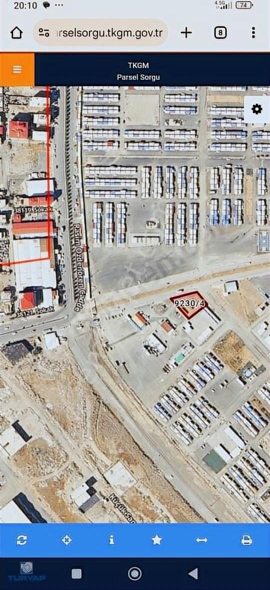 Binevler Turyapdan Satılık Sanayi 1000 M2 Arsası