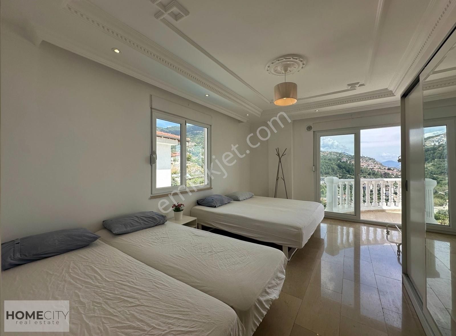 Alanya Tepe 3+1 150m2 Eşyalı Villa Kale Deniz Manzaralı 3 Banyo. - Görsel 27
