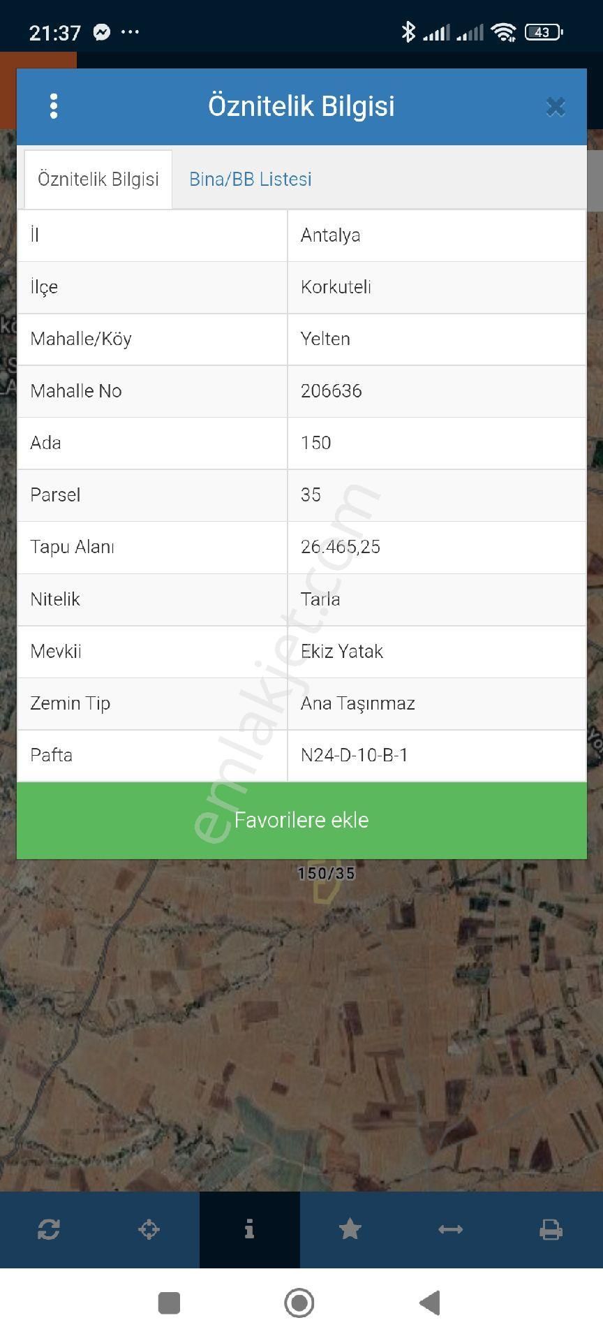 ✅korkuteli✅yelten Köyü✅satılık 26.465m2 Tarla✅resmi Yol Var✅elektrik Su Var - Görsel 4