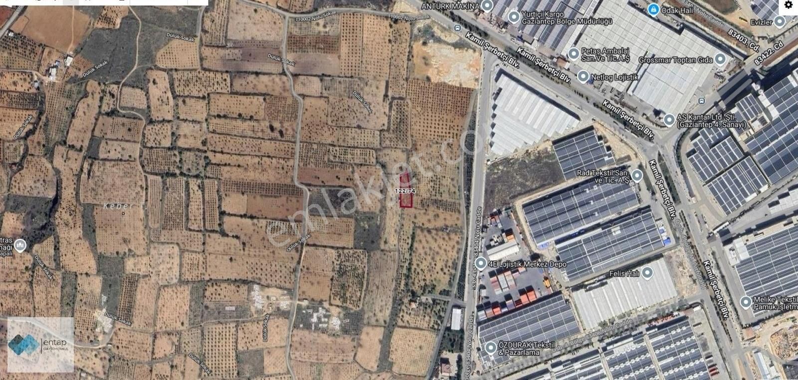 Entap Gayrimenkul'den Organize Sanayi Dibi 1.023 M² Arazi
