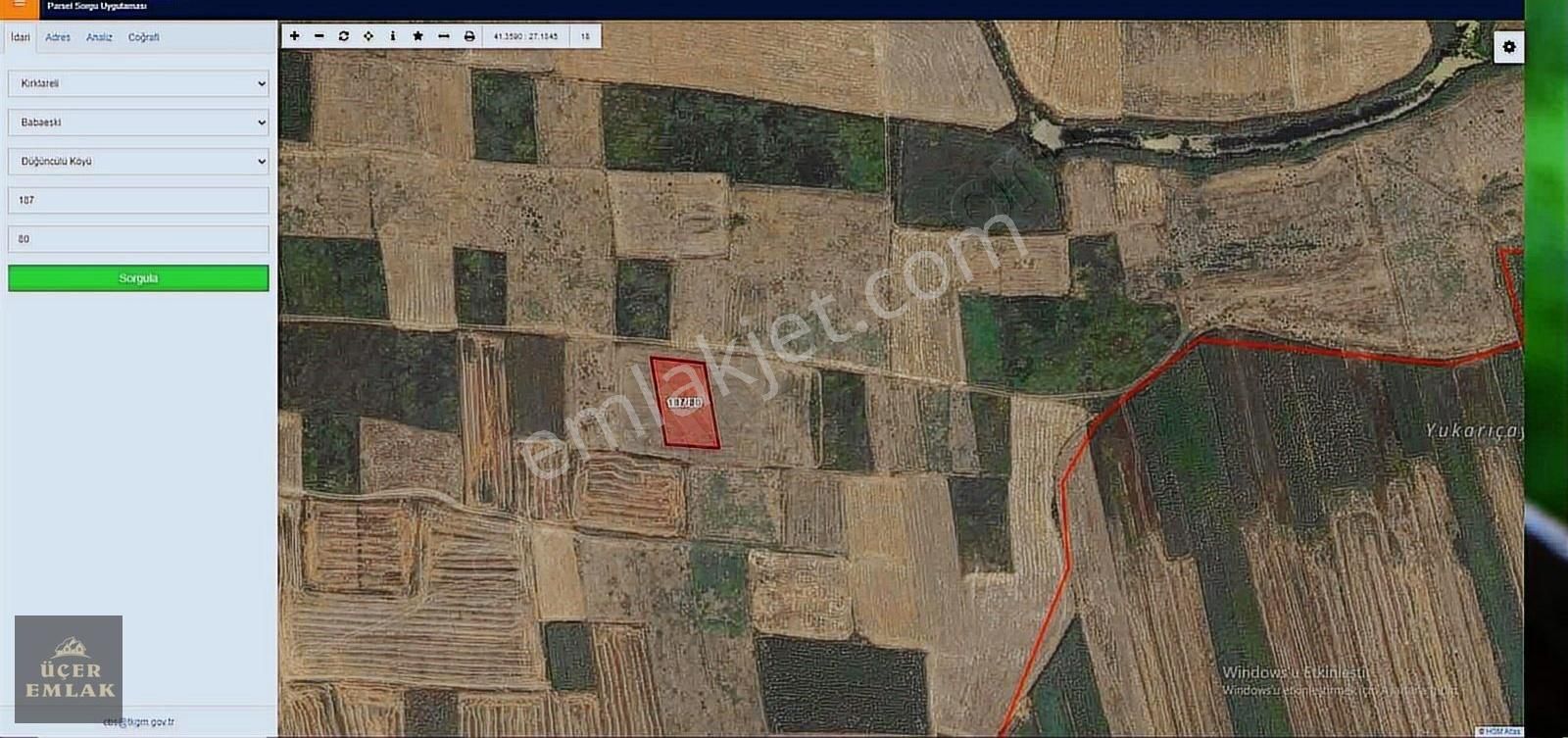 Üçer Emlak'tan Babaeski Düğüncülü Köyünde 1424m2 Satılık Arazi