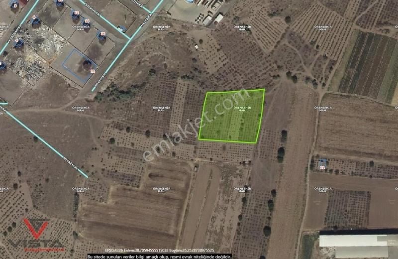 Vista Emlak & İncesu Örenşehir'de 1047m2 Sanayi Parseli !
