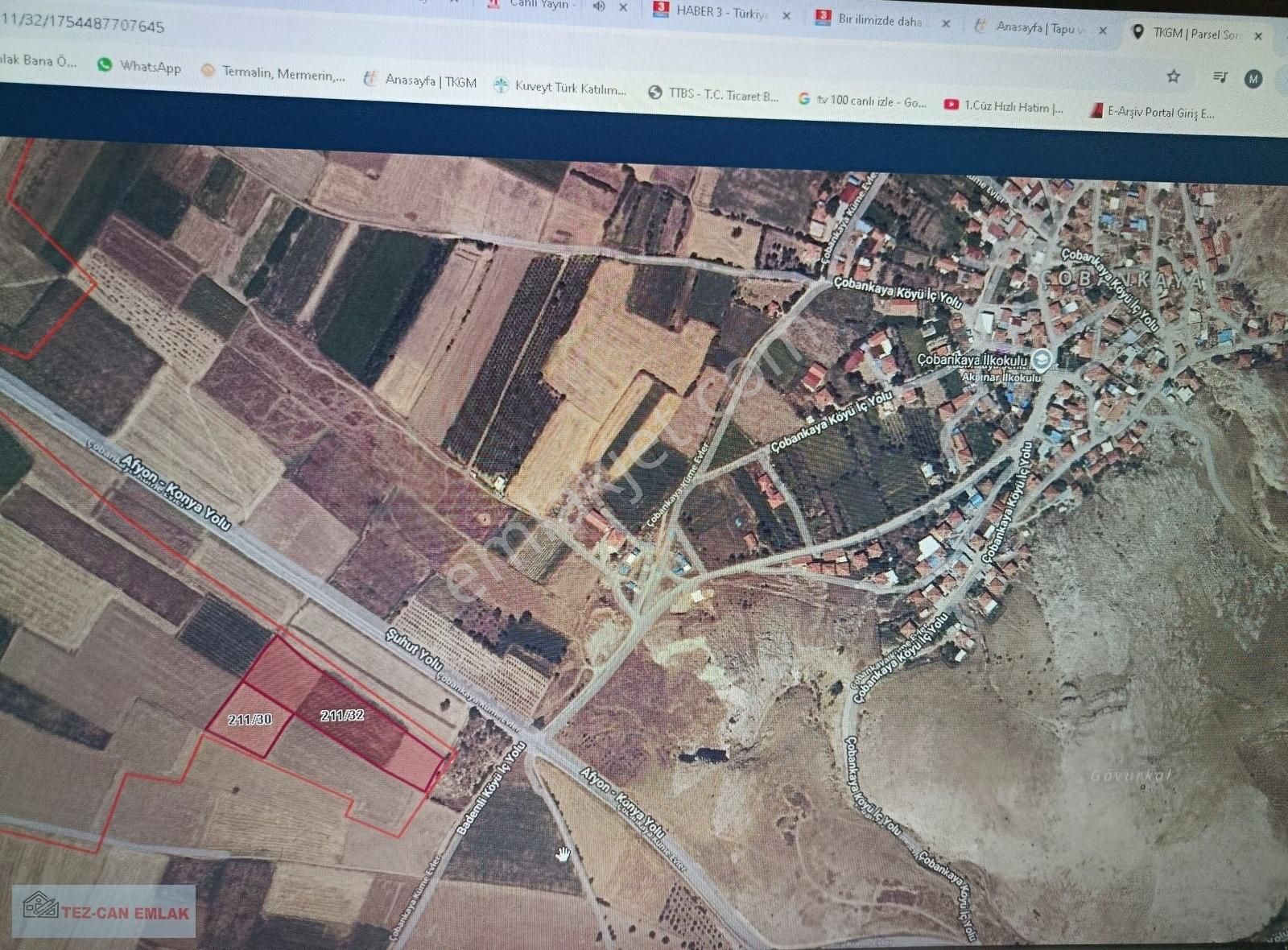 Şuhut Atlıhisar 4 Adet Satılık Güzel Konumda Tarla - Görsel 3