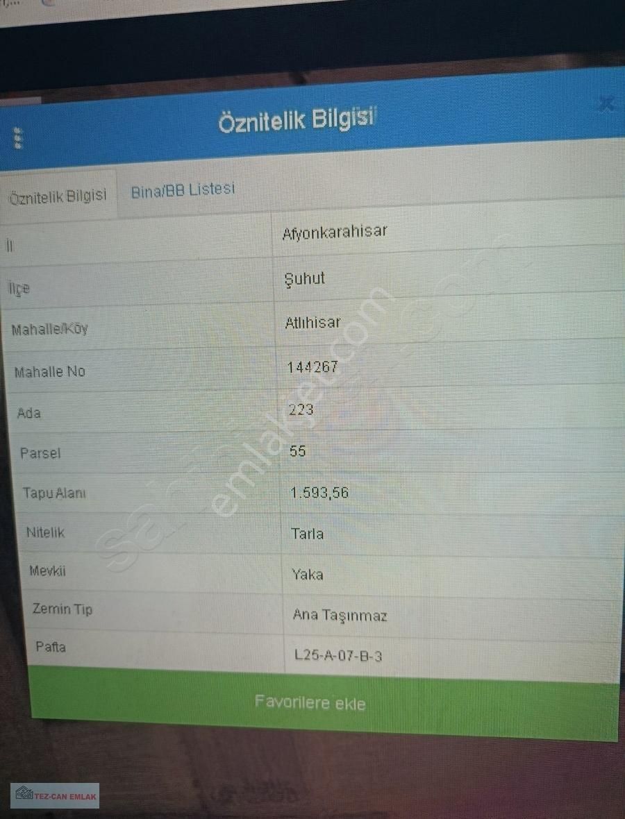 Şuhut Atlıhisar 4 Adet Satılık Güzel Konumda Tarla - Görsel 4