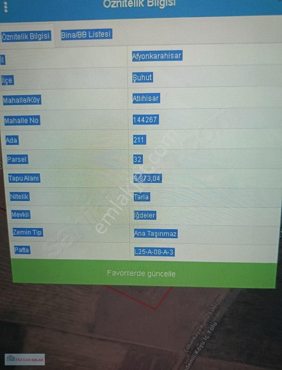 Şuhut Atlıhisar 4 Adet Satılık Güzel Konumda Tarla - Görsel 5