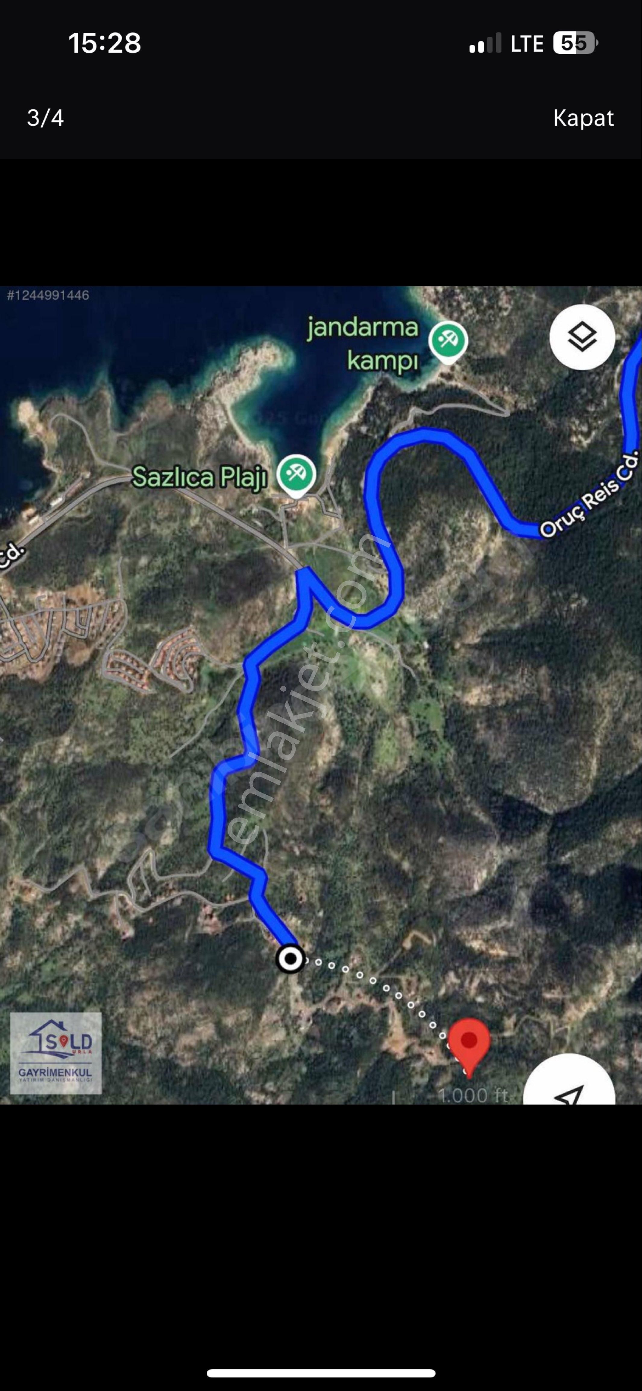 Yeni Foça İzmir Satılık Deniz Manzaralı Arsa - Görsel 2