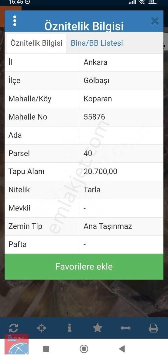 Realty Blue Başkent'ten: Gölbaşında Satılık Arsa
