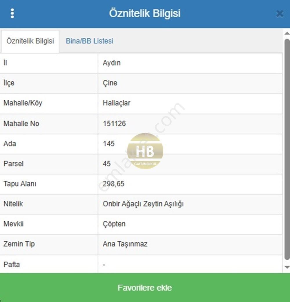 Hb'den Satılık Zeytinlik, Çine Hallaçlar Mahallesi 298,65 M² - Görsel 9