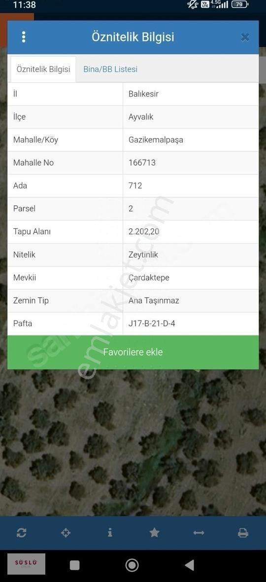 Ayvalık Gazikemal Mh. Satılık Etrafı Telle Çevrili Zeytinlik - Görsel 2