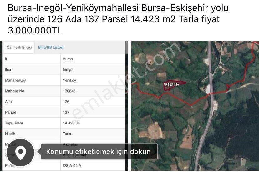 Satılık Tarla İnegöl