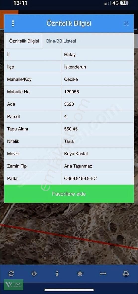 Satılık Arsa Palmiye Hastanesi Üstü.