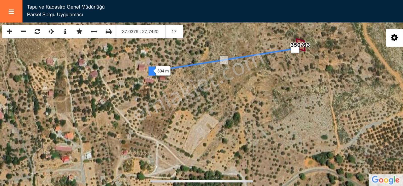 Bodrum - Mazı' Da 338 M2 Satılık Tarla - Görsel 8