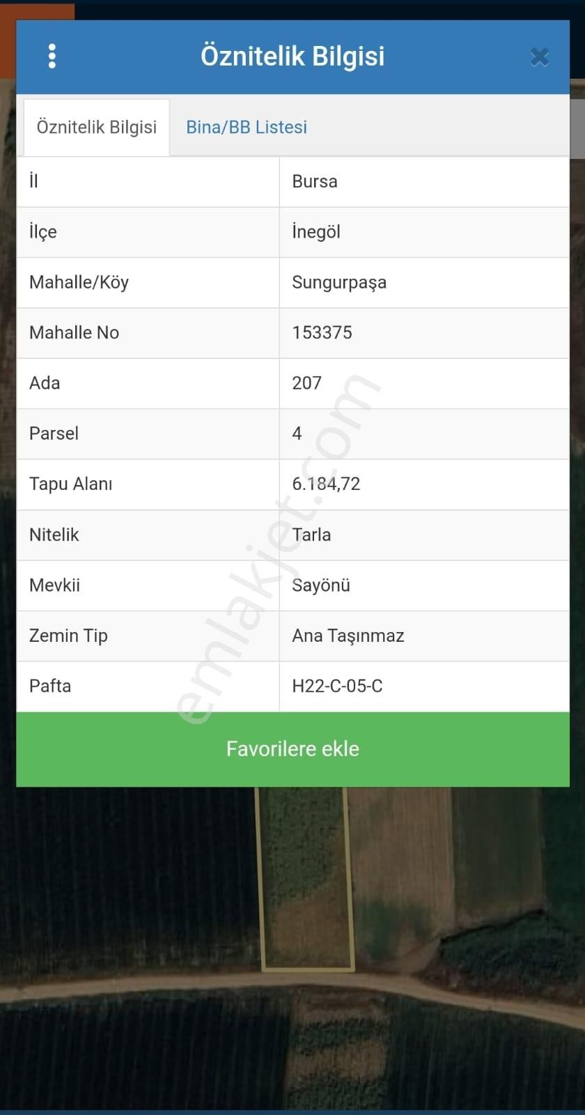 Bursa İnegöl Sungurpaşa Mahallesi Satılık Tarla -yatırım Fırsatı - Görsel 4