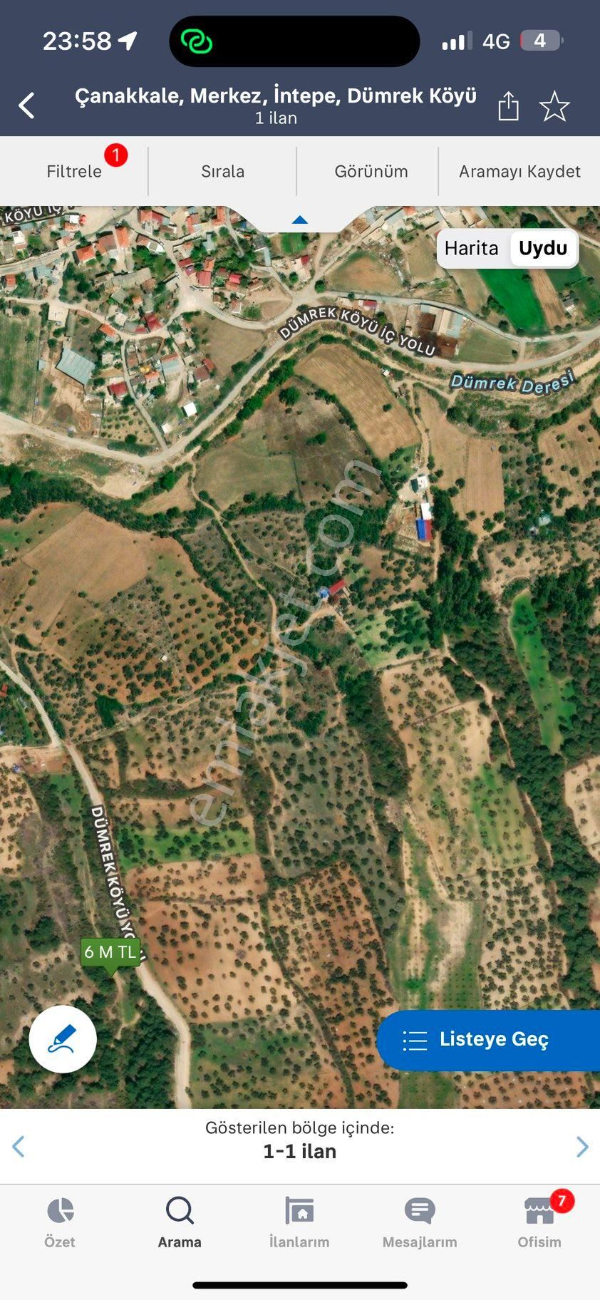 Çanakkale Merkez Dümrek Köyünde 8255m2 Satılık Arazi - Görsel 8