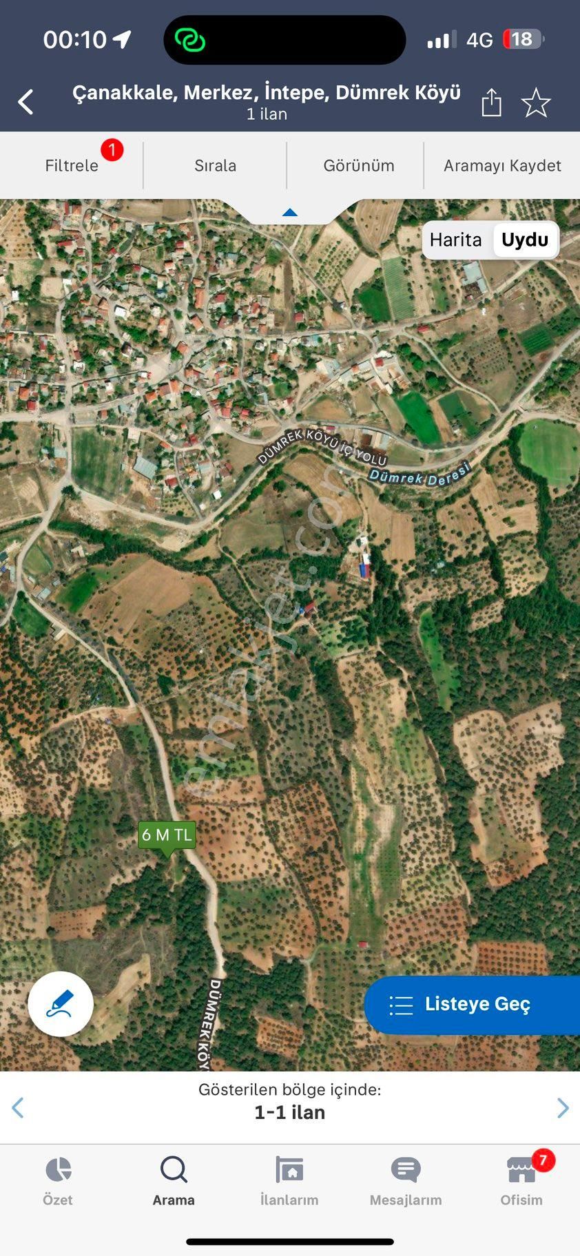 Çanakkale Merkez Dümrek Köyünde 8255m2 Satılık Arazi - Görsel 3