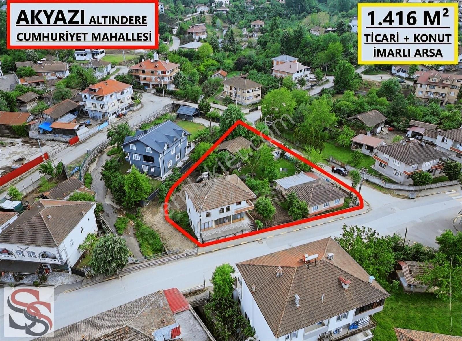 Altındere Mh.benzersiz Konumda 1.416 M² Ticari+konut İmarlı Arsa