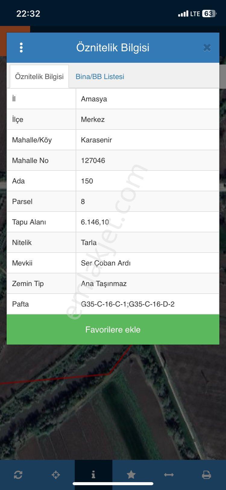 Amasya Merkez Karasenir Mah.satılık Tarla 12300 Mk. - Görsel 3