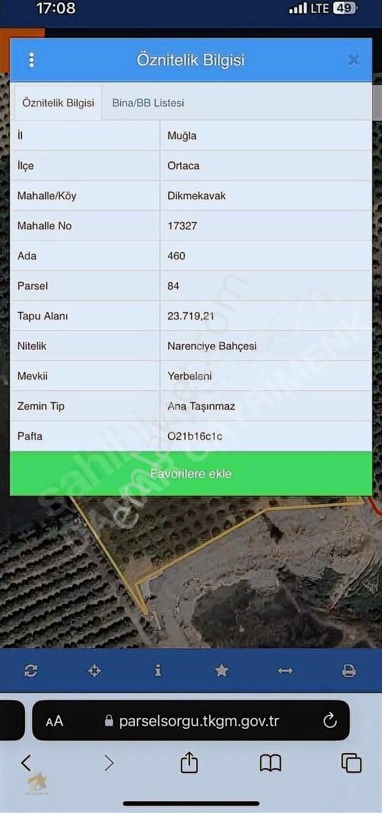 Ortaca Dikmekavak'ta Yatırım Fırsatı Tarla