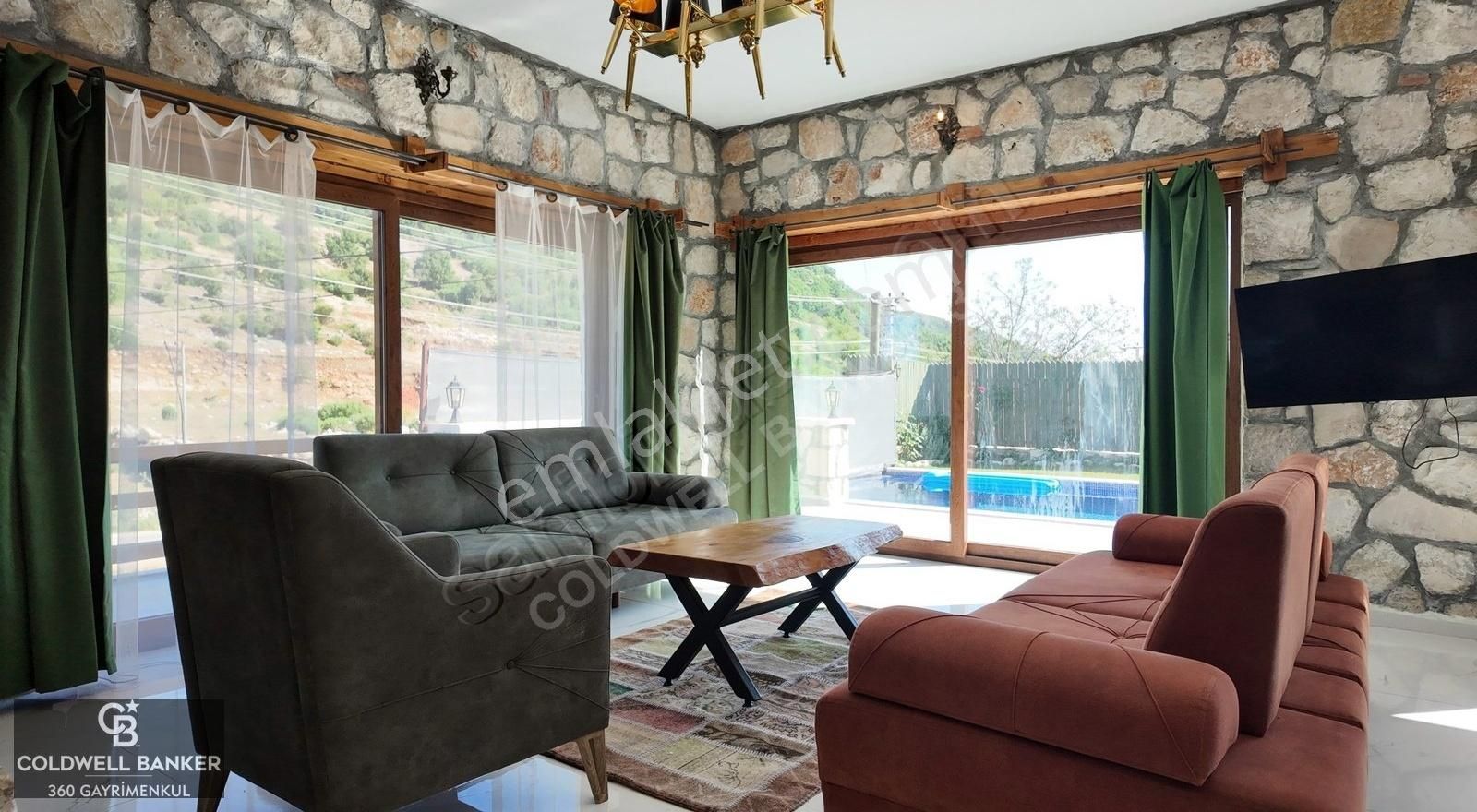 Antalya Kaş Sarıbelen De 1475 M2 Arazide Satılık Triplex Villa - Görsel 6