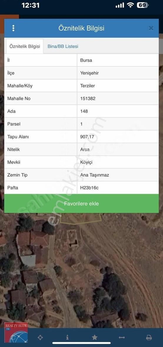 Bursa Yenişehir Paşayaylada Satılık Müstakil Parsel 8093 M2